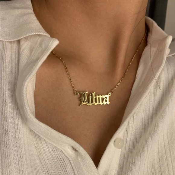 3/$30 💛 Libra Zodiac Necklace - Picture 1 of 5